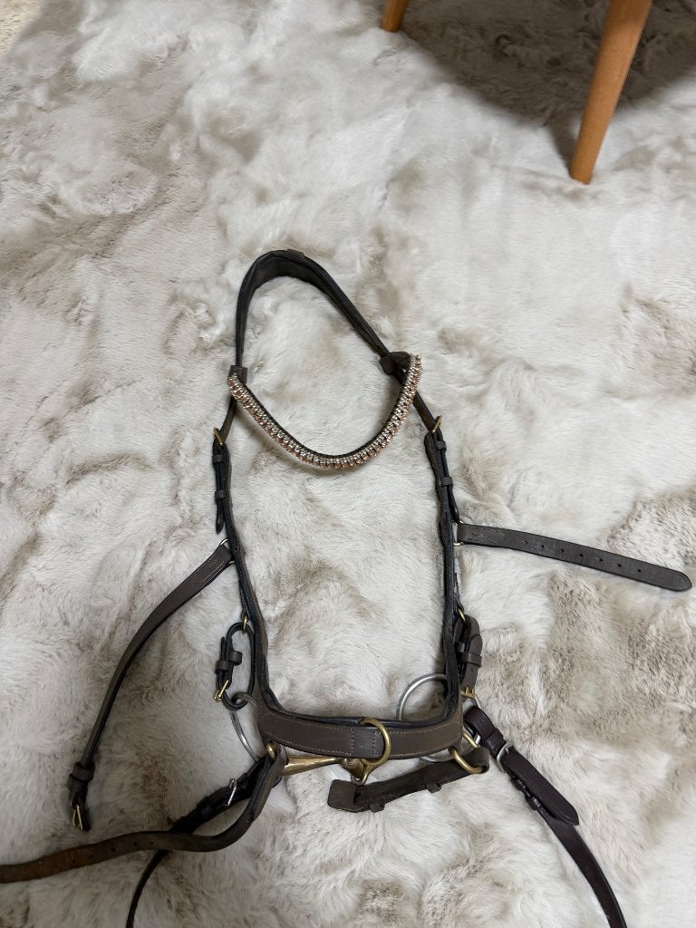 Micklem multi bridle full, Ophalen, Hoofdstel, Springen, Bruin