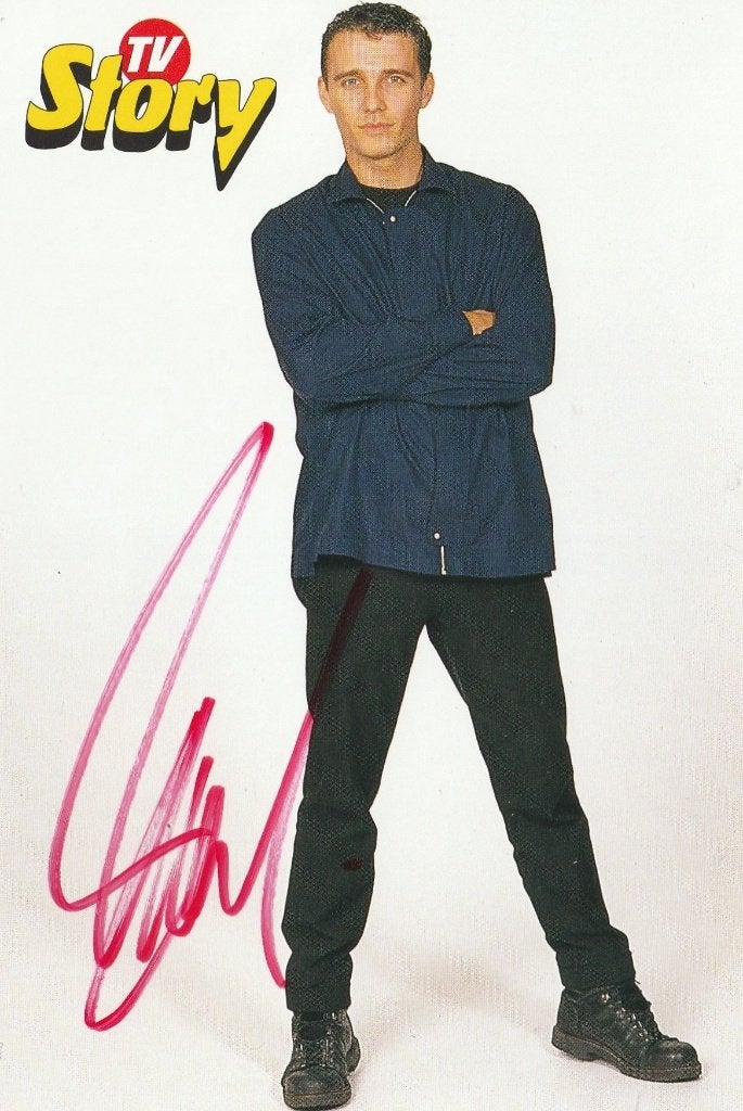 Dieter Troubleyn - foto met handtekening - 1996, Verzamelen, Ophalen of Verzenden, Zo goed als nieuw, Foto of Kaart, Gesigneerd