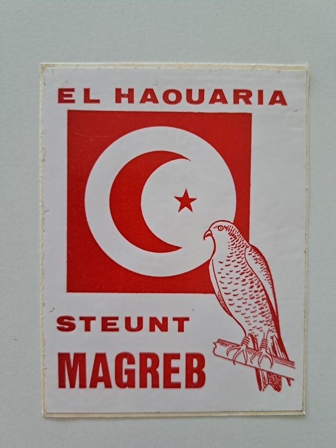 Autocollant vintage El Haouaria soutient le Maghreb, Enlèvement ou Envoi, Comme neuf, Autres types