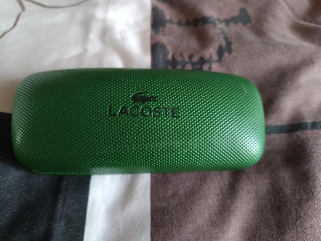 ETUIT LUNETTES LACOSTE VERT OCCAZ, Autres marques, Enlèvement ou Envoi, Vert, Utilisé