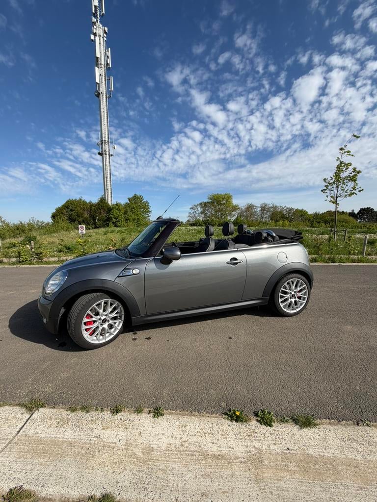 Mini cabriolet John Cooper Works, Autos, Cuir, 155 kW, Boîte manuelle, Noir