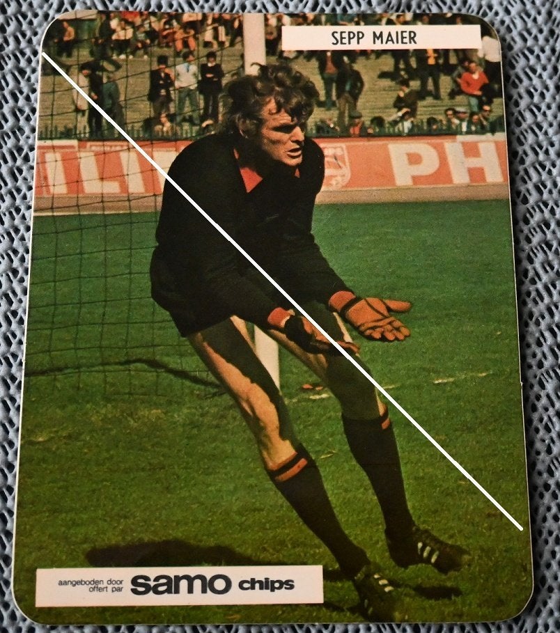 SAMO Chips /Bayern Munich/Sepp Maier 13x10 cm Sticker, Envoi, Utilisé, Affiche, Image ou Autocollant