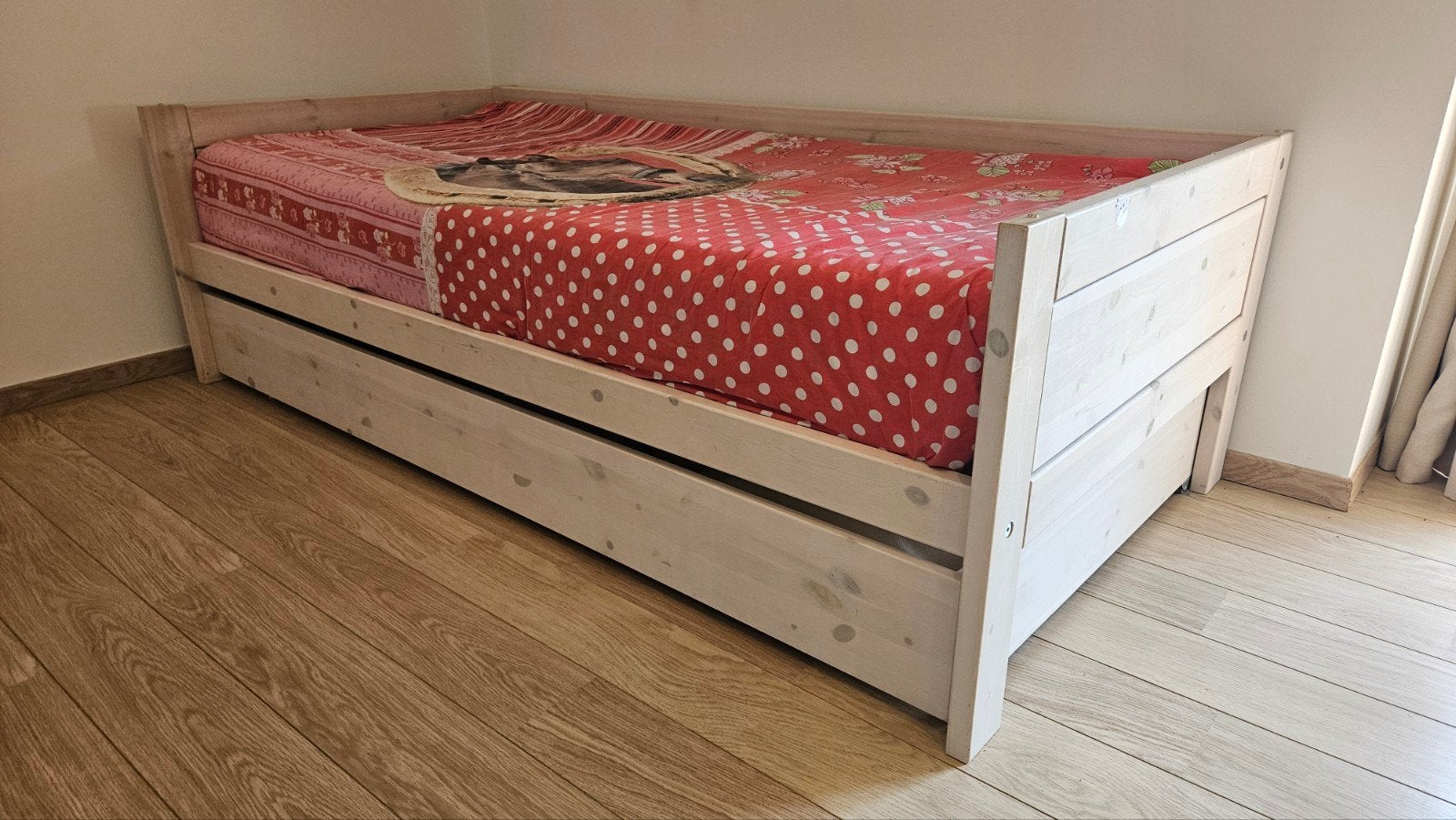Bed LifeTime 90x200 met lade - top kwaliteit, Ophalen, 90 cm, Eenpersoons, Wit