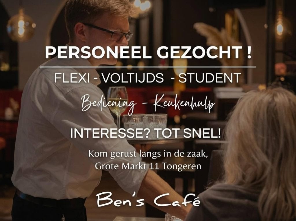 Personeel gezocht in Tongeren – keukenhulp / bediening, Offres d'emploi, Horaire variable, Premier Emploi