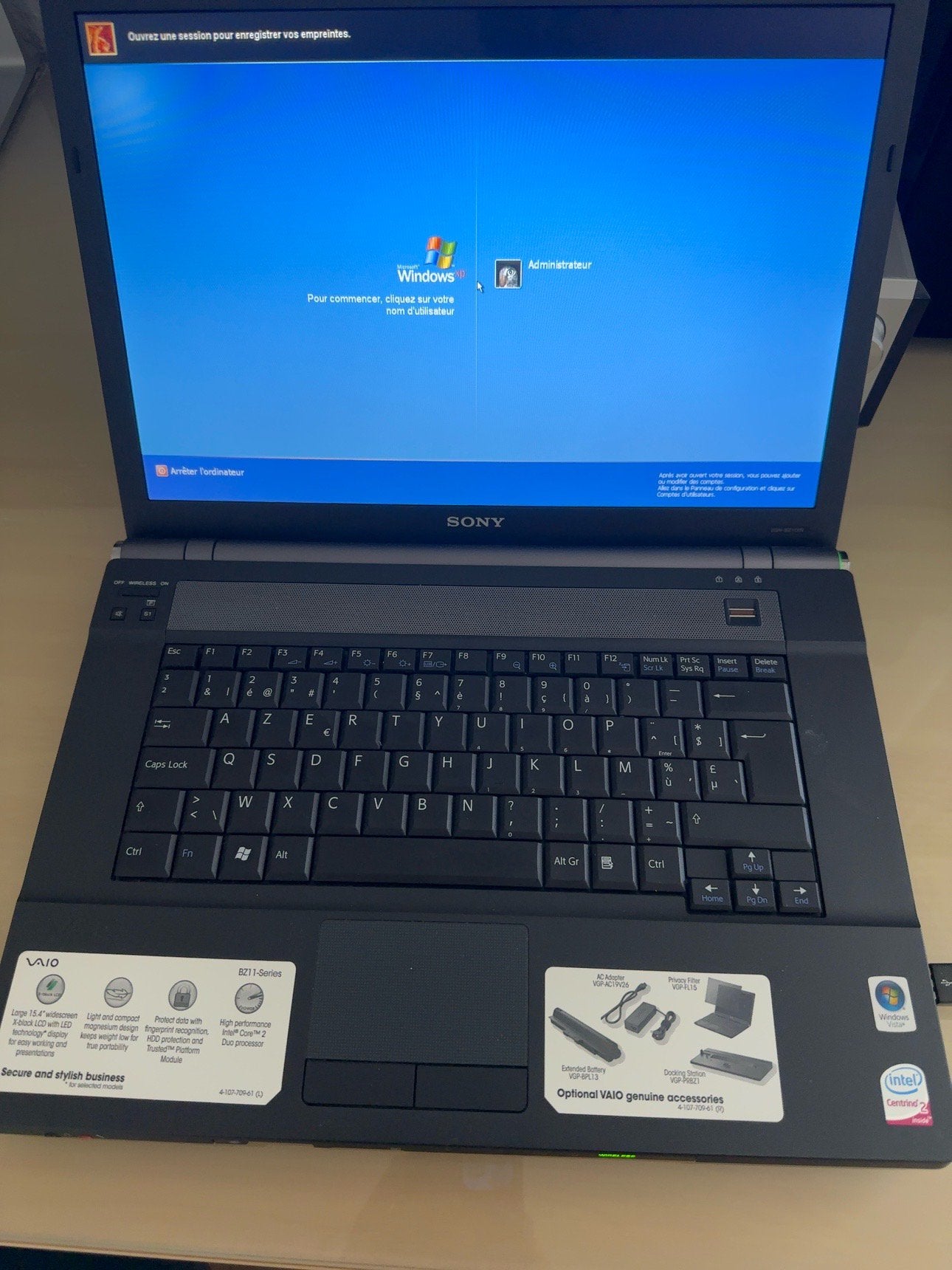 Sony VAIO 15.4” Core 2 Duo – Excellent état, Informatique & Logiciels, Ordinateurs portables Windows, Comme neuf, Azerty, Enlèvement
