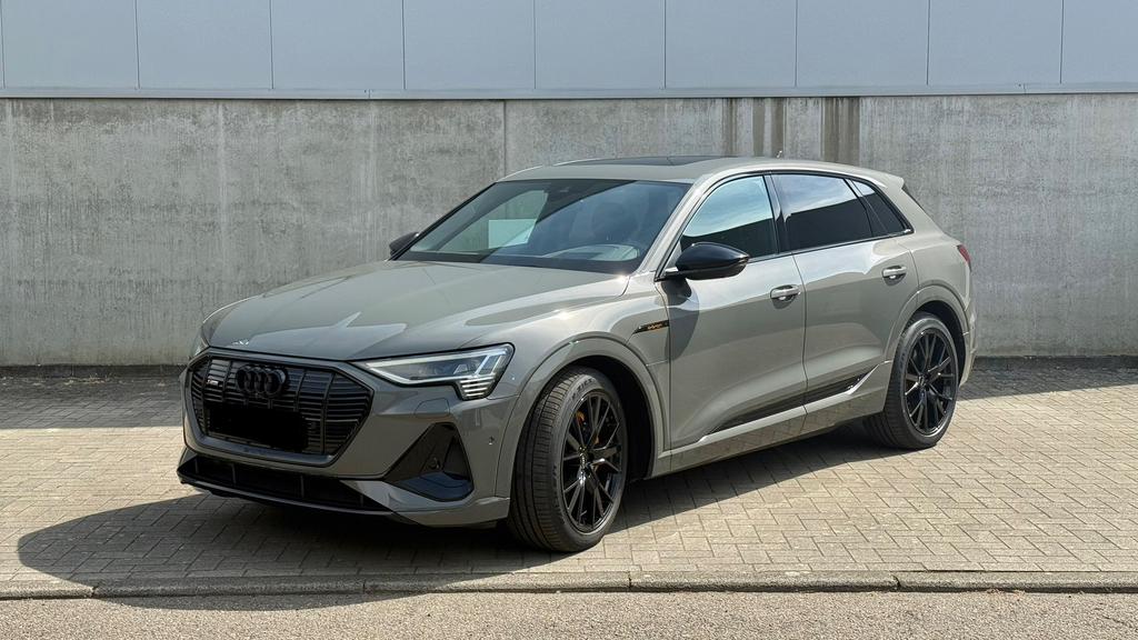 Audi Q8 e-tron 55 - black edition - open dak - head up - BTW, Cuir, Argent ou Gris, Achat, Entretenue par le concessionnaire
