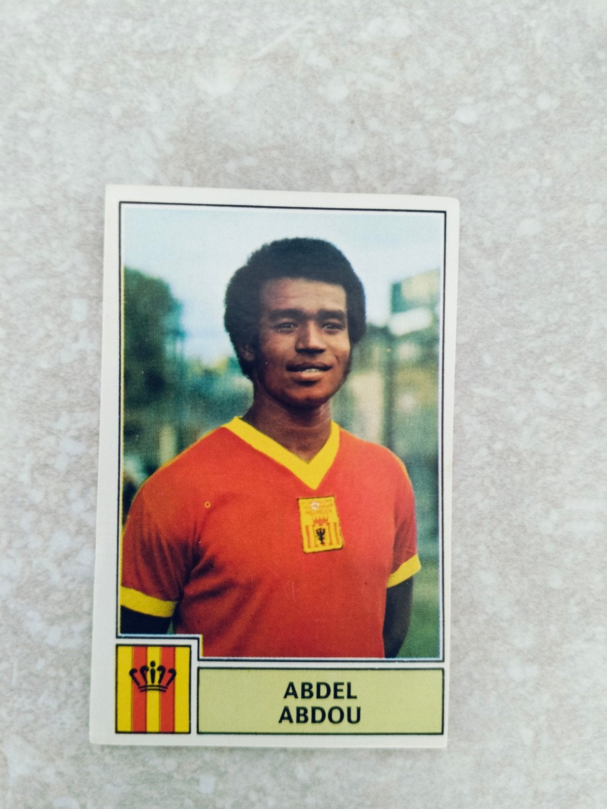 Panini Football 1972-1973 Abdel Abdou KV Mechelen, Hobby en Vrije tijd, Ophalen of Verzenden