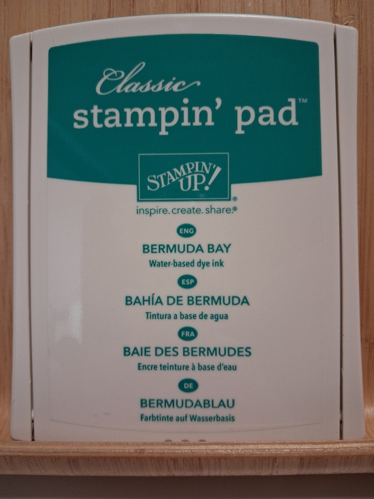 Stampin Up - inktflesje + stempelkussen Bermuda Bay, Hobby en Vrije tijd, Stempelen, Ophalen