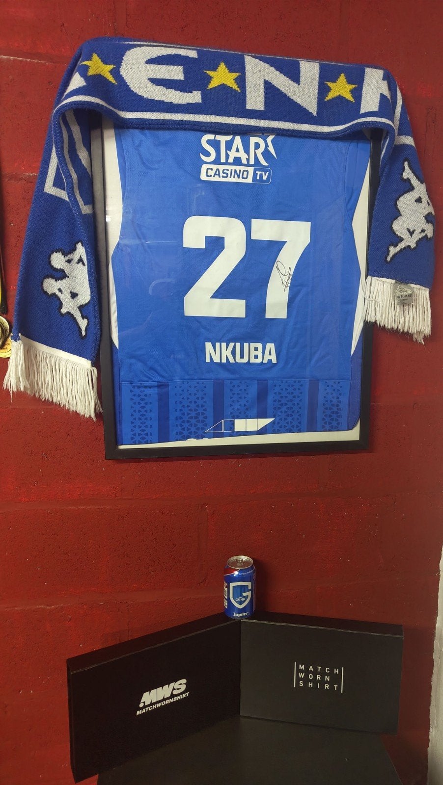 Match issued shirt en gesigneerd - Ken Nkuba / KRC Genk, Ophalen, Zo goed als nieuw, Shirt