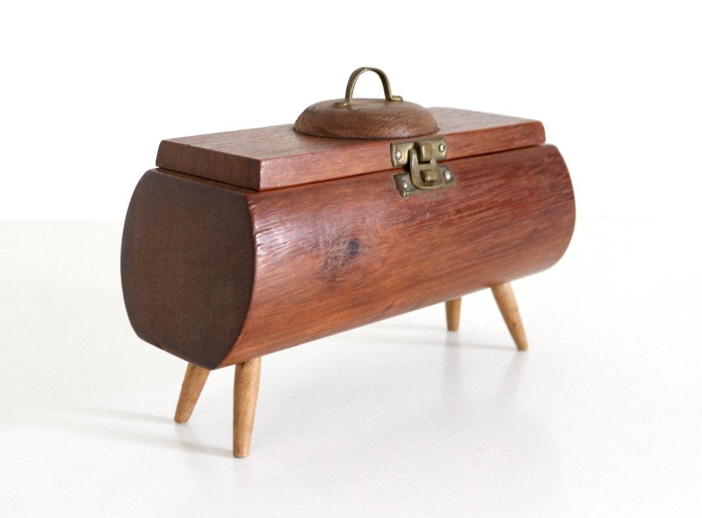Vintage Art Deco juwelenkistje - Houten doosje, Antiek en Kunst, Ophalen of Verzenden