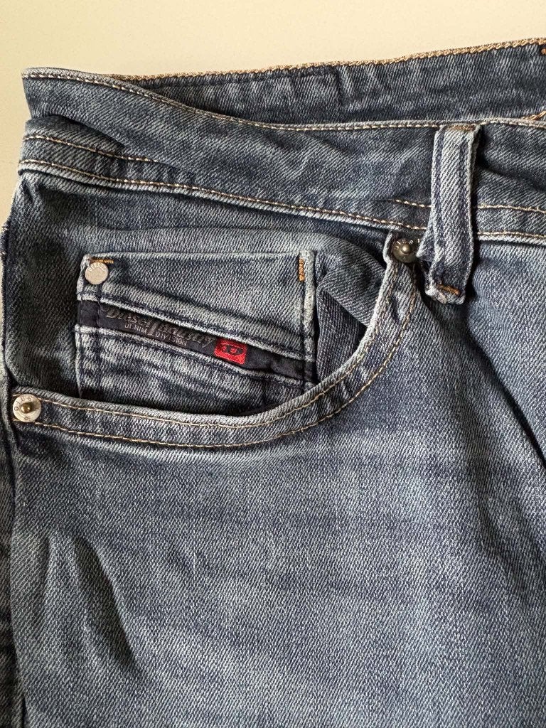 Diesel 'Buster' Slim Tapered Jeans W31 / L32  Stoere Wassing, Kleding | Heren, Diesel, Blauw, W32 (confectie 46) of kleiner, Ophalen of Verzenden