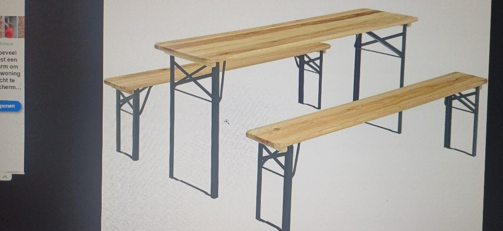 biertafelset ( NIEUW in verpakking ), Jardin & Terrasse, Tables de pique-nique, Enlèvement, Neuf, Bois, Pliant