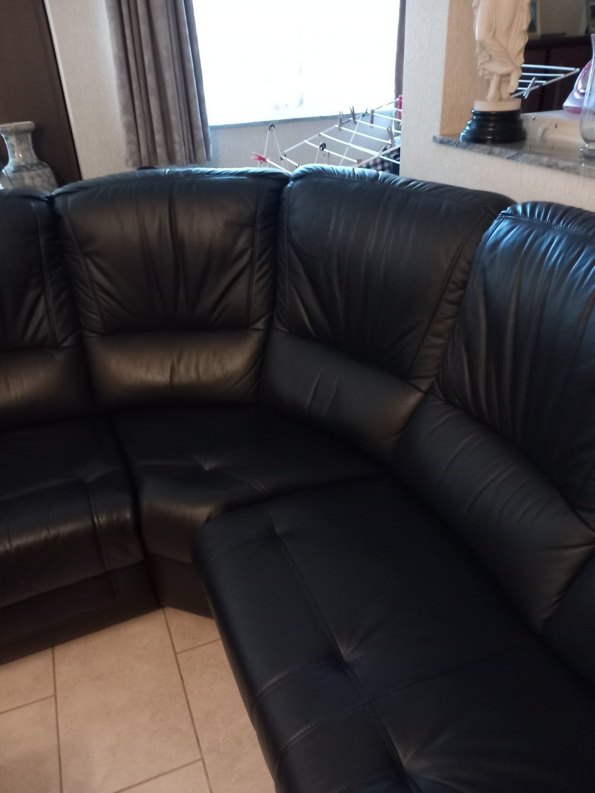 lederen hoeksalon, Ophalen, Zo goed als nieuw, Leer