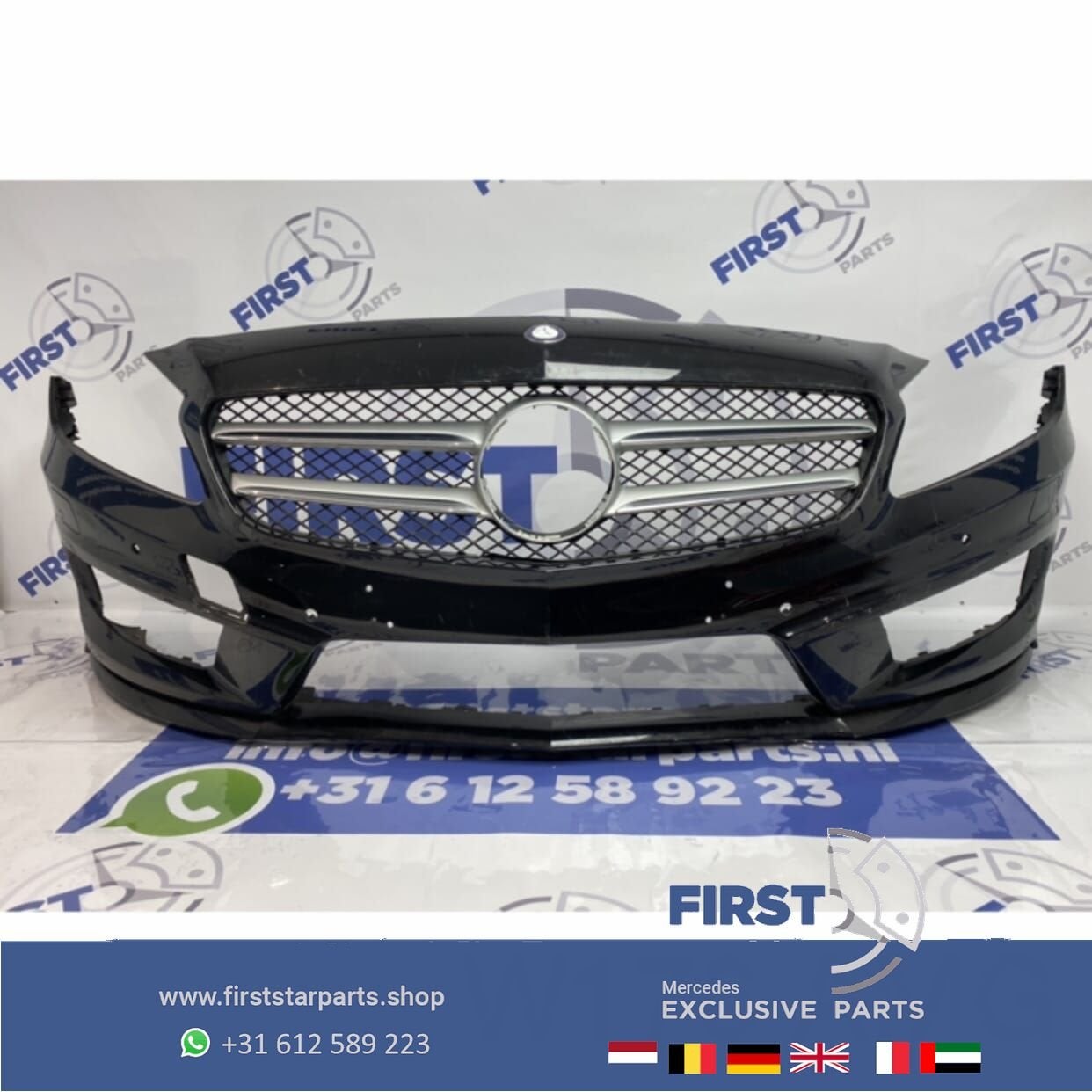 W176 AMG VOORBUMPER Mercedes A KLASSE 2013-2016 ZWART PDC/KO, Utilisé, -, Avant, -
