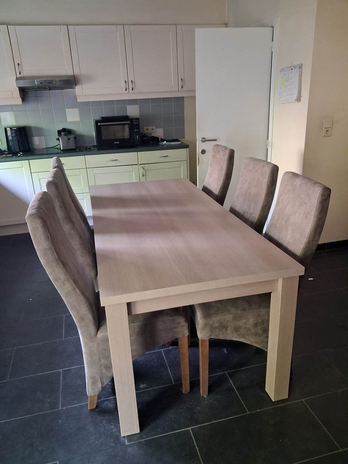 Belle table à manger avec 6 chaises, Enlèvement, Comme neuf