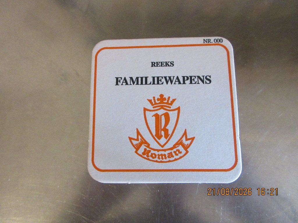 bierviltjes van de reeks familie wapens brouwerij Roman., Ophalen, Zo goed als nieuw, Viltje(s), Overige merken