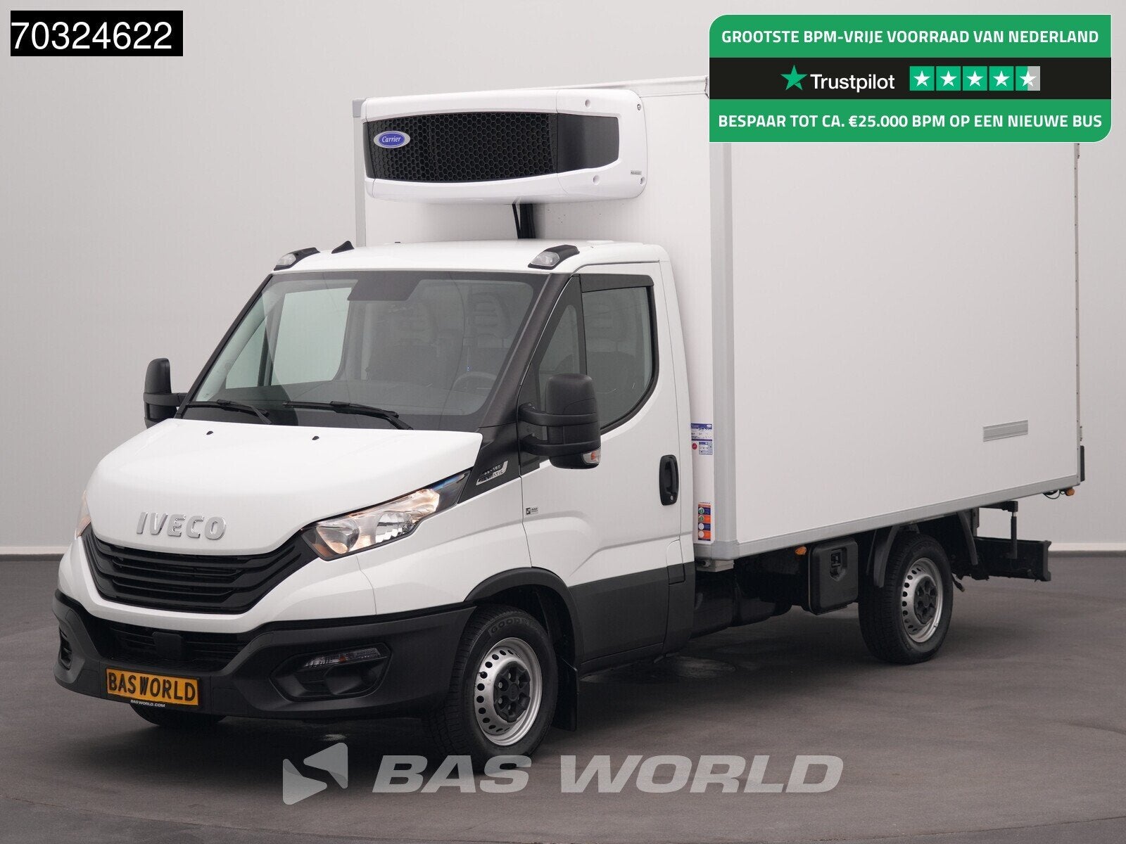 Iveco Daily 35S16 Automaat Koelwagen Vriezer Zijdeur Achterd, Automaat, Stof, Gebruikt, Euro 6
