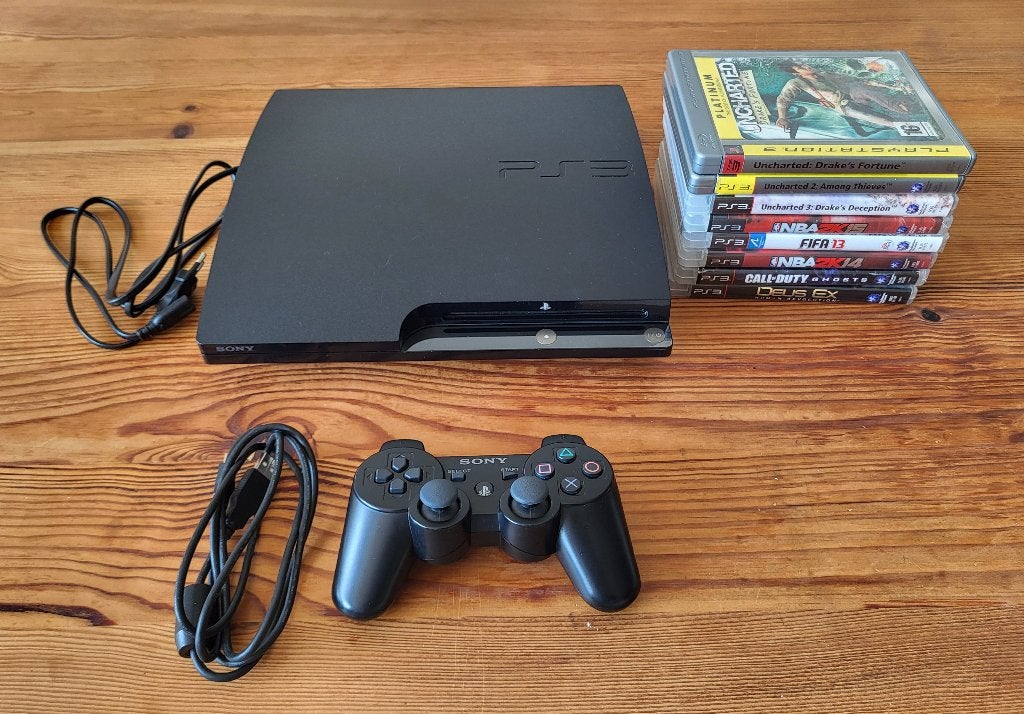 Playstation 3 Slim + jeux - En bon état, Enlèvement ou Envoi, Avec 1 manette, Utilisé, Avec jeux