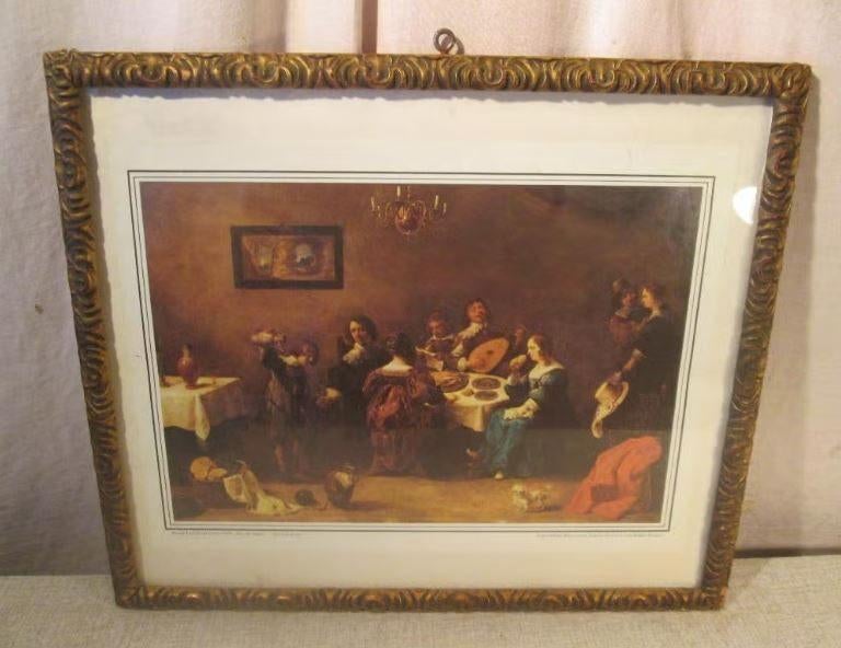 Beau cadre photo baroque antique en bois - 38 x 33 x 34 x 29, Enlèvement ou Envoi, Comme neuf