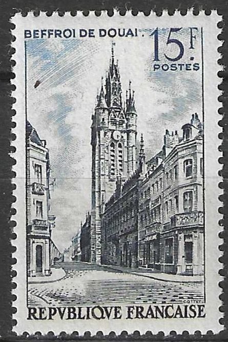 Frankrijk 1956 - Yvert 1051 - Belfort van Douai (PF), Postzegels en Munten, Verzenden, Postfris