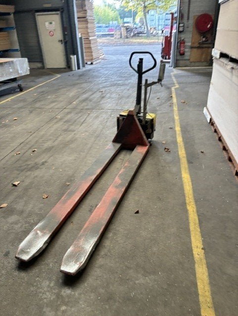 Elektrische Hoogheffende Transpallet Logitech (DEFECT), Doe-het-zelf en Bouw, Palletwagens en Pompwagens, Ophalen, Gebruikt