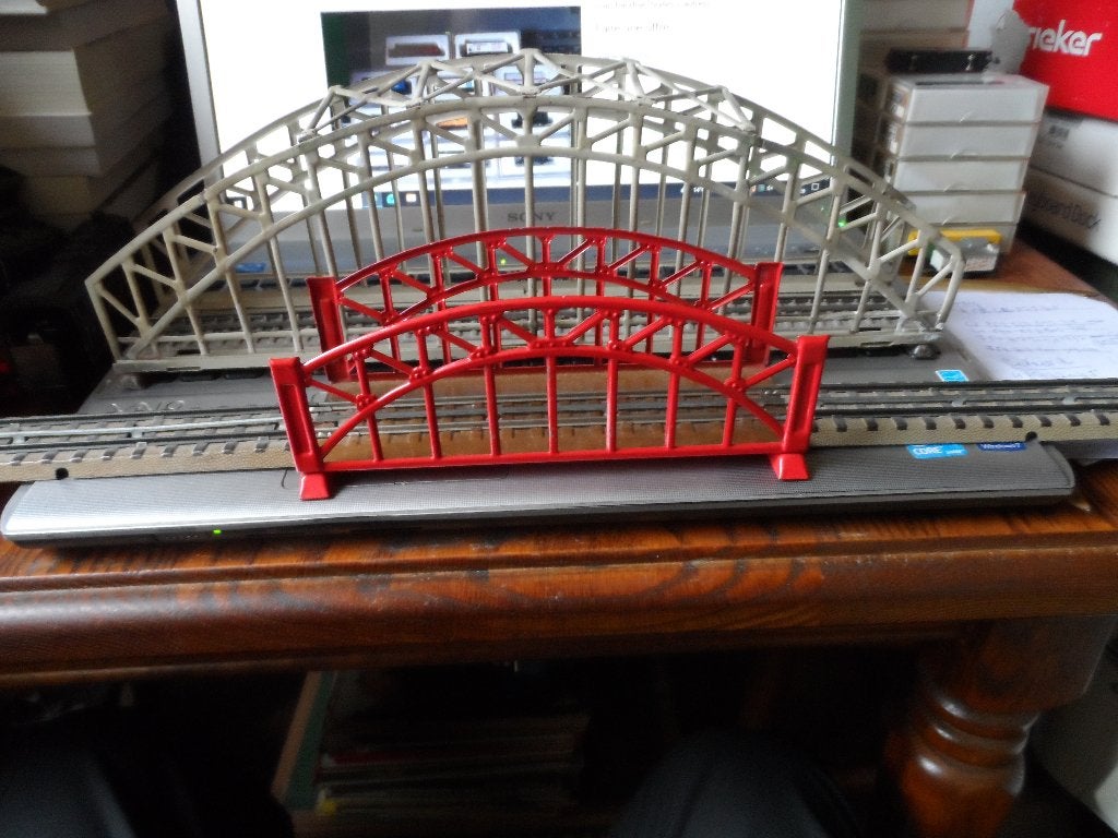 MARKLIN HO Pont métallique 7263 + Petit pont métallique roug, Analogique, Enlèvement ou Envoi, Utilisé, Pont, Tunnel ou Bâtiment