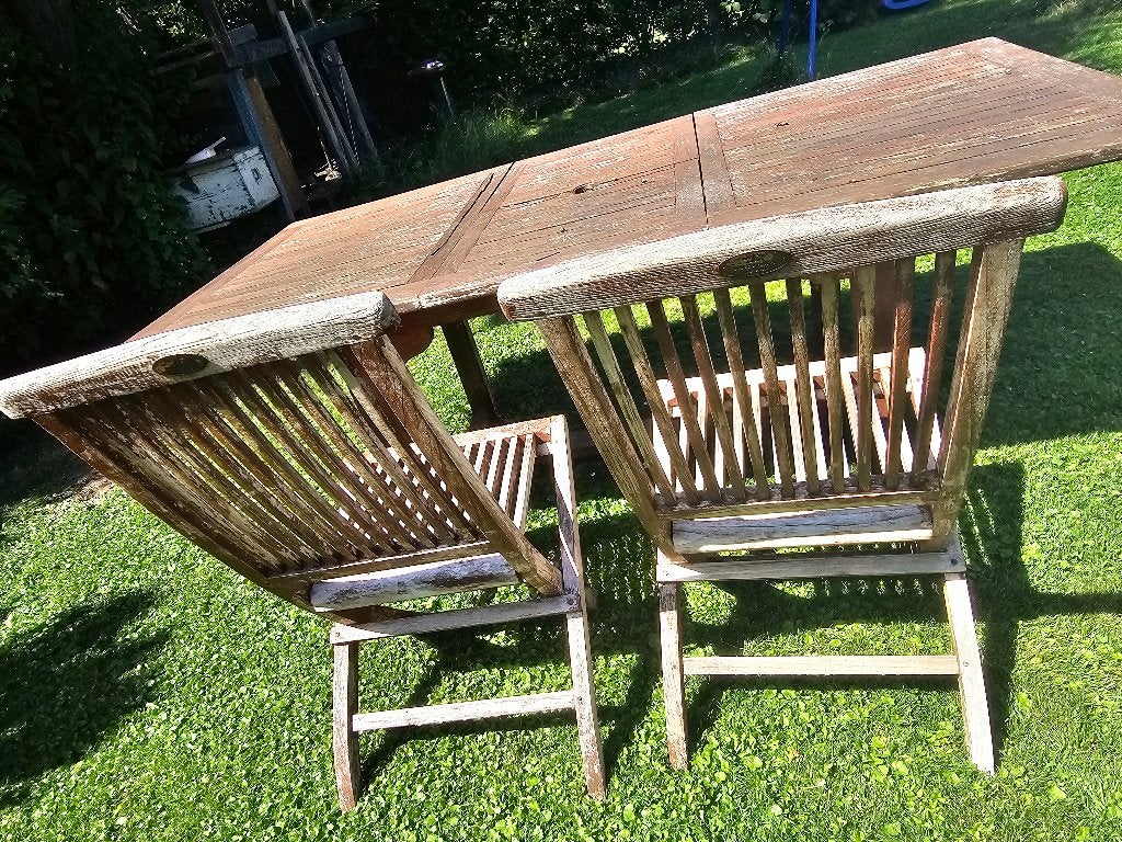 NIRVANA TEAK tuinset van massief teakhout, Tuin en Terras, Tuinsets en Loungesets, Ophalen, Gebruikt, 8 zitplaatsen, Loungeset