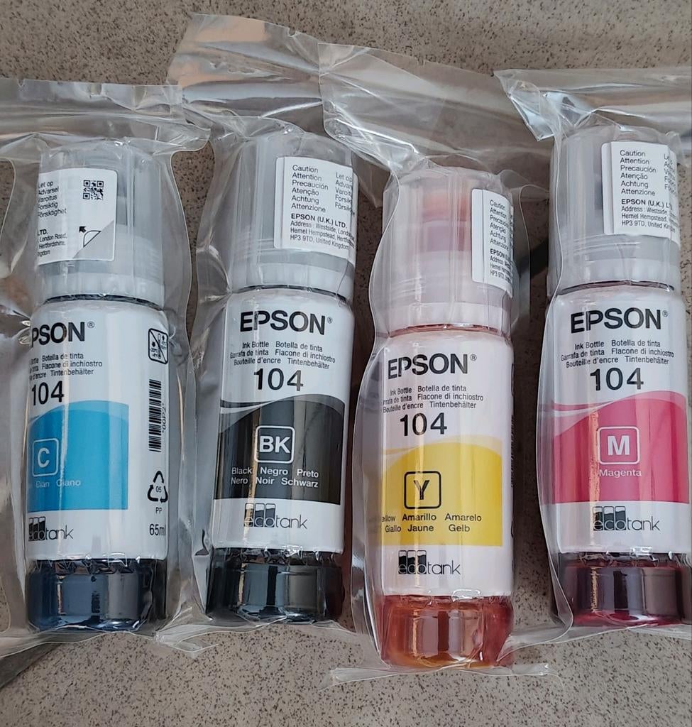 Epson 104 Inktset (4 kleuren) - Origineel & Verzegeld, Computers en Software, Printerbenodigdheden, Ophalen