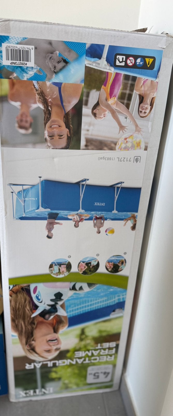 Intex Rectangular Frame Zwembad 4,50  2,20 Nieuw in doos, Ophalen, 200 tot 300 cm, 80 tot 120 cm, Vierkant