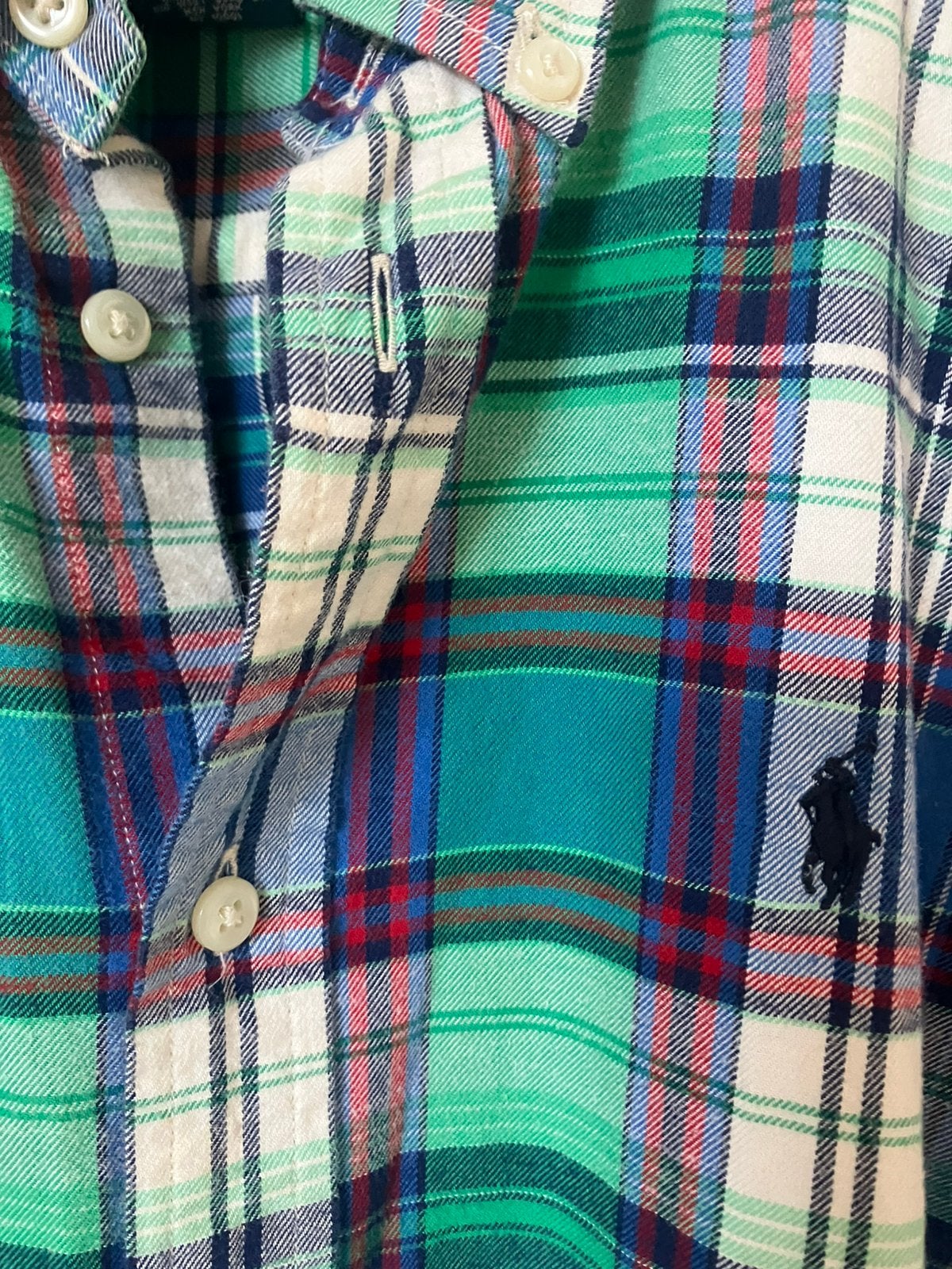 Ralph lauren geruit hemd 14-16 jr, Kleding | Heren, Verzenden, Zo goed als nieuw