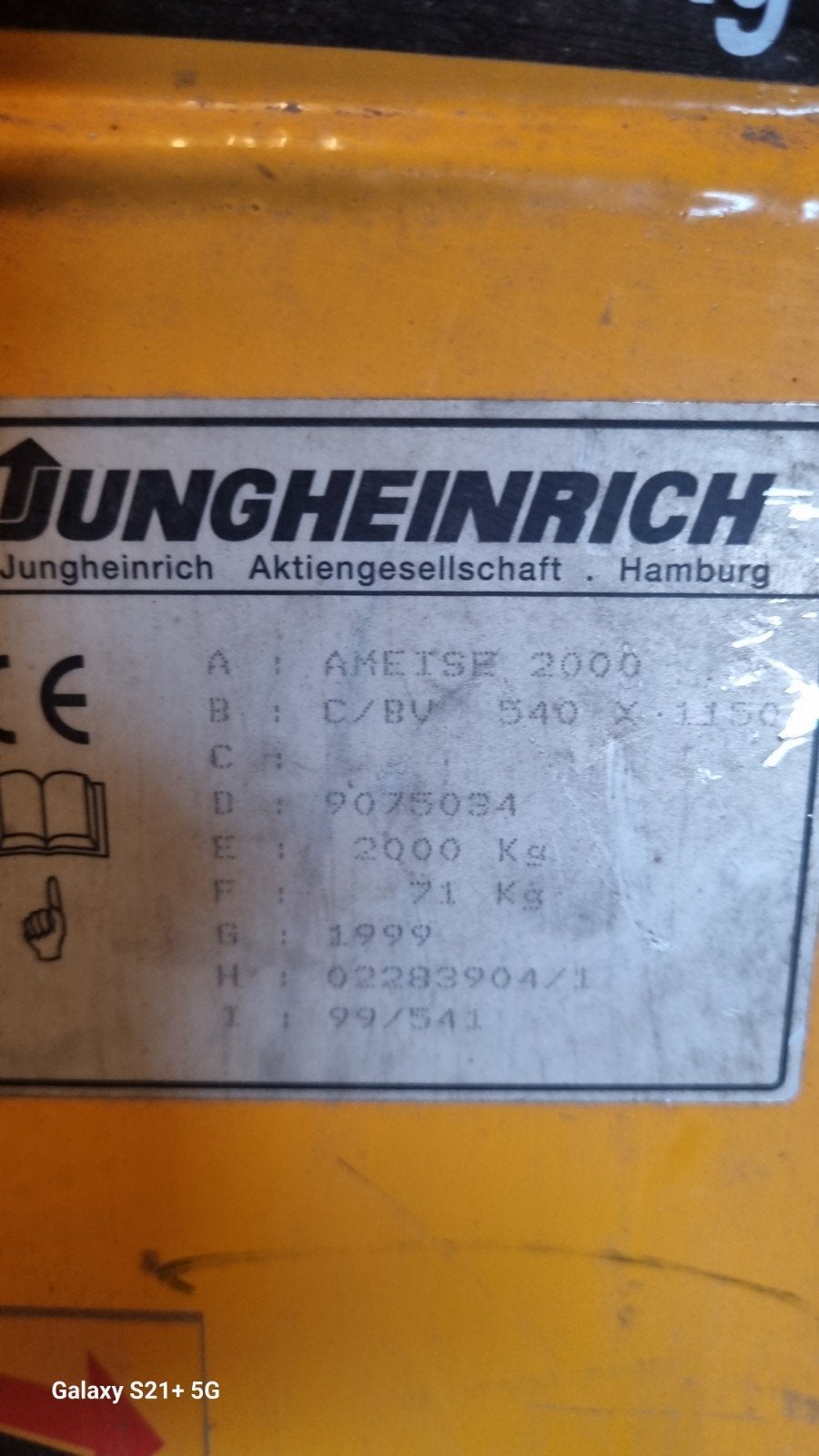 Transpallet jungheinrich, Doe-het-zelf en Bouw, Palletwagens en Pompwagens, Ophalen