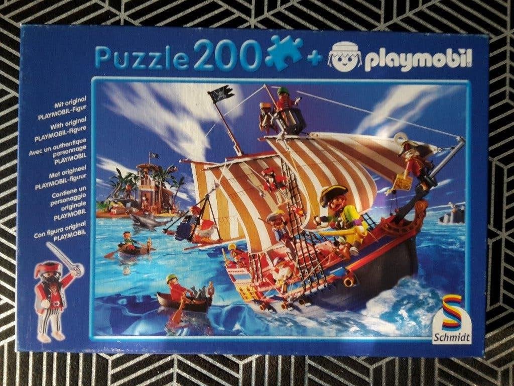 Nieuwe Playmobil puzzel, 200 stukjes, piratenschip, 55254, Ophalen of Verzenden, Zo goed als nieuw