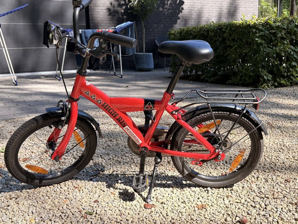 Rode Kinderfiets voor Jongens kwaliteit als nieuw, Ophalen, Terugtraprem, 16 tot 20 inch, Zo goed als nieuw