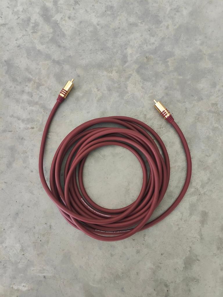 Subwooferkabel interconnect 2 x RCA oehlbach NF  5 meter, Audio, Tv en Foto, Audiokabels en Televisiekabels, Ophalen, Zo goed als nieuw