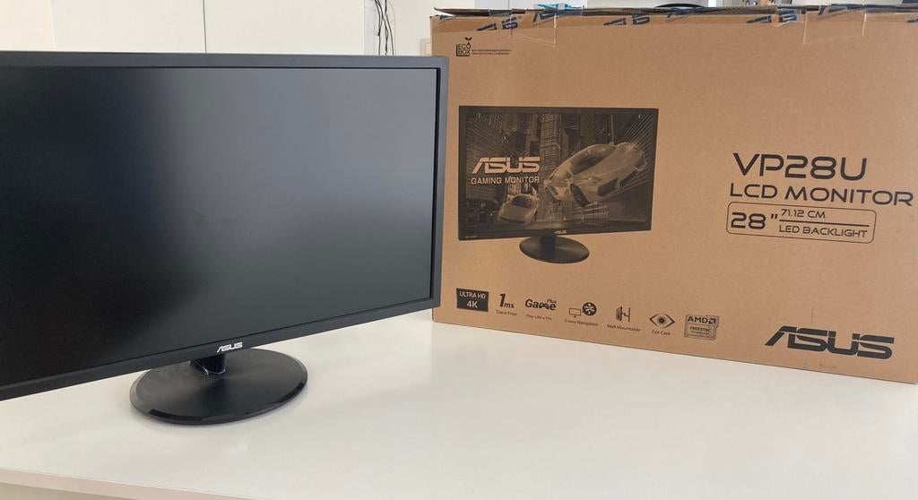 Asus 4K Gaming Monitor VP28U - Perfecte staat - 28” UHD, Ophalen, Zo goed als nieuw, DisplayPort, Gaming