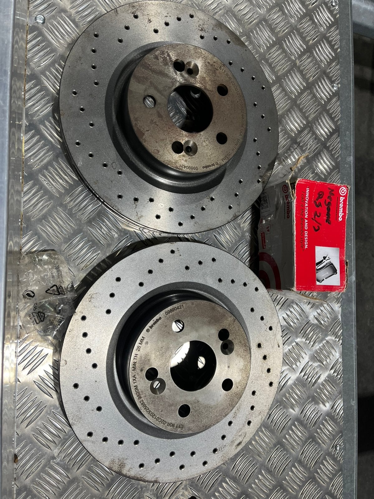 Megane 2+clio 3 rs,brembo remschijven + remblokken, Auto-onderdelen, Ophalen