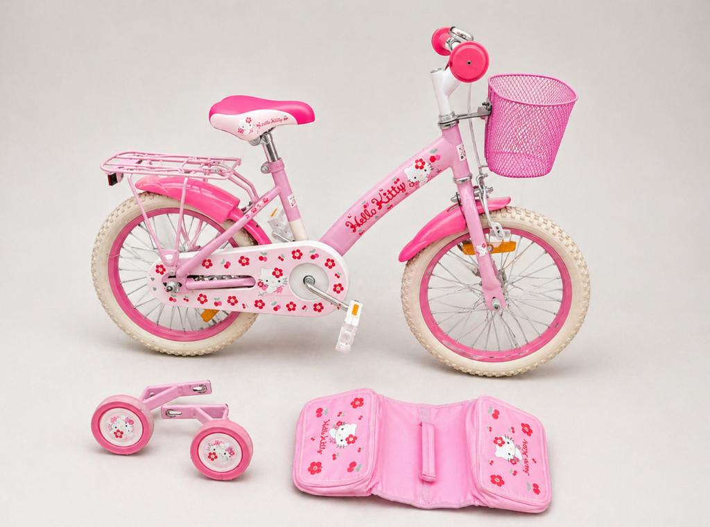 Vélo enfant - Hello Kitty, Vélos & Vélomoteurs, Vélos | Filles, Enlèvement, Utilisé, Frein sur jante, 16 pouces