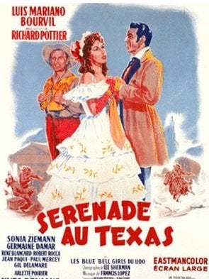 Film en 35 mm ( extrait ) " SERENADE AU TEXAS ", Enlèvement, Film 35 mm