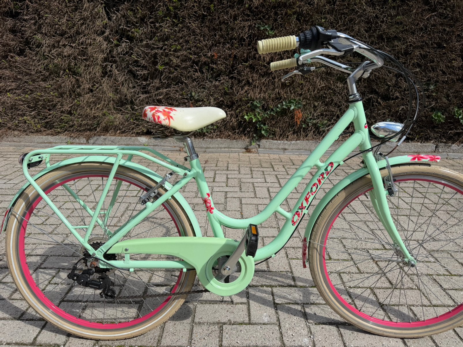 Oxford 24-inch Meisjesfiets - Bloemendetails & Versnellingen, Frein sur jante, Oxfort, Comme neuf, Enlèvement