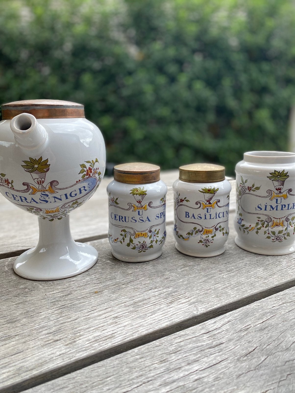 Ensemble pots à pharmacie vintage Clin Midy des années 1950, Antiquités & Art, Enlèvement ou Envoi