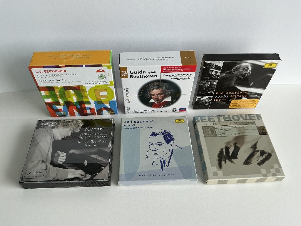 6 CD Boxen / Beethoven Mozart / Gulda / Braugitam, Kamermuziek, Boxset, Ophalen of Verzenden, Zo goed als nieuw