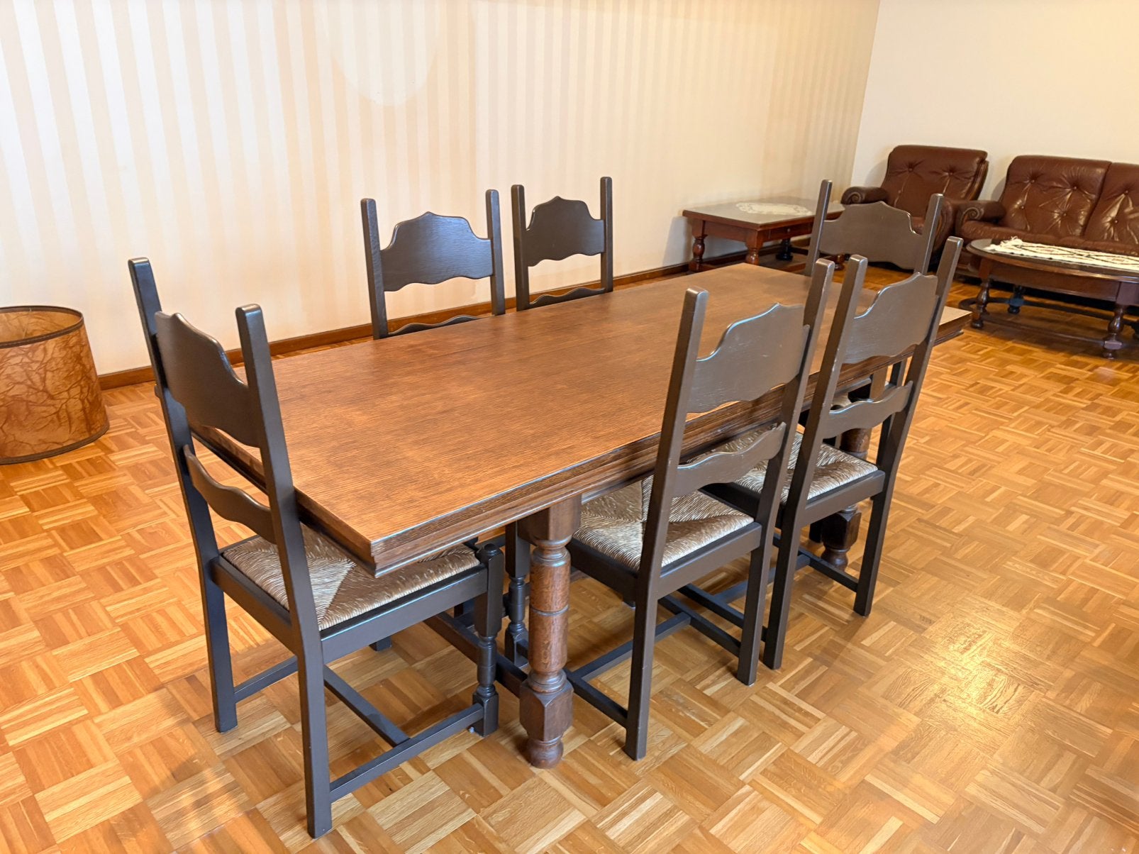 Eiken tafel met 6 stoelen, Enlèvement, Utilisé
