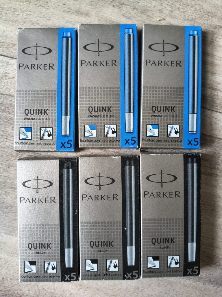 Parker-inktpatronen, Ophalen, Nieuw