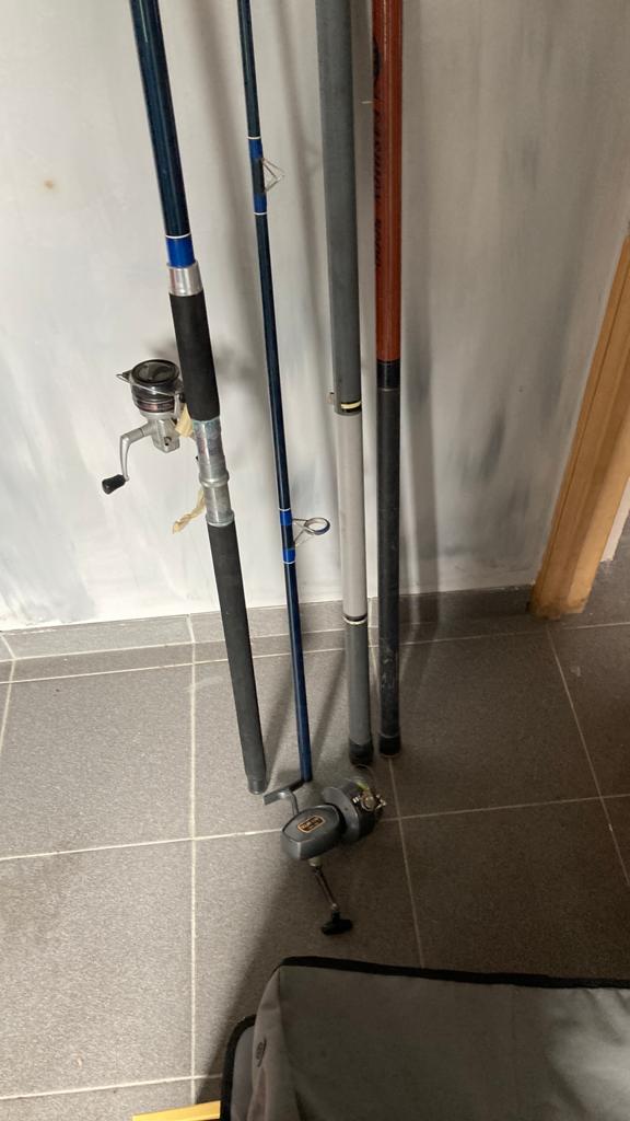 Set vishengels, Watersport en Boten, Hengelsport | Algemeen, Ophalen, Gebruikt