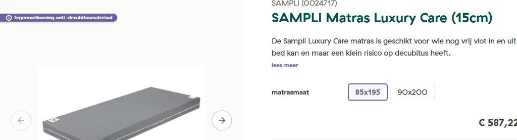 Matras ziekenhuisbed, Diversen, Verpleegmiddelen, Gebruikt, Ophalen