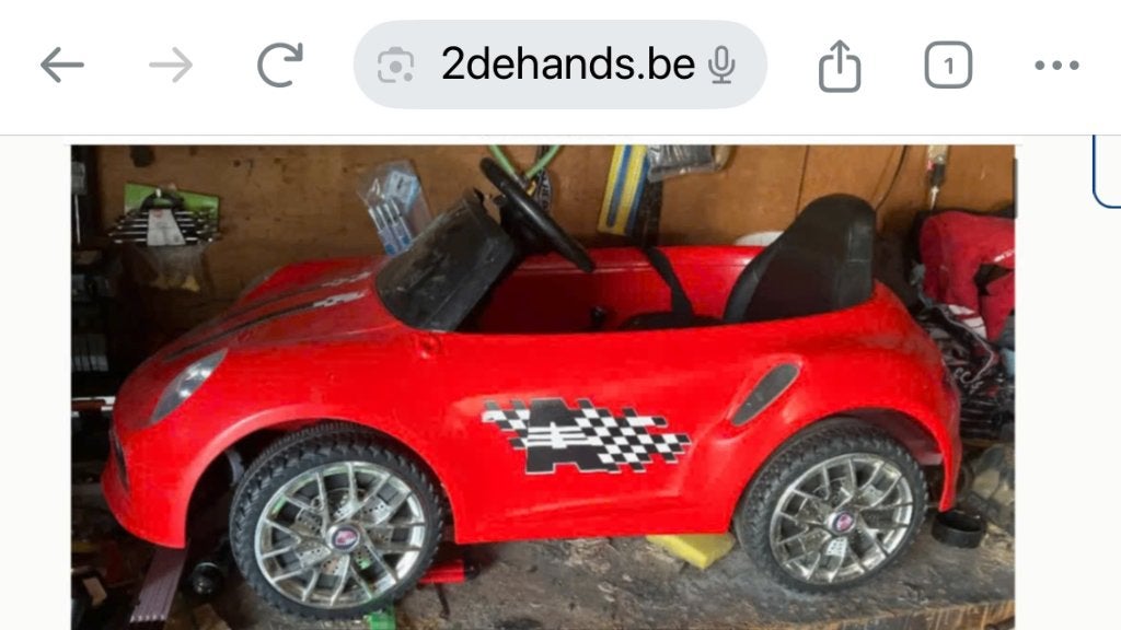 Accu auto Porsche 2x6v nieuwe batterijen  led radio 2-5j, Gebruikt