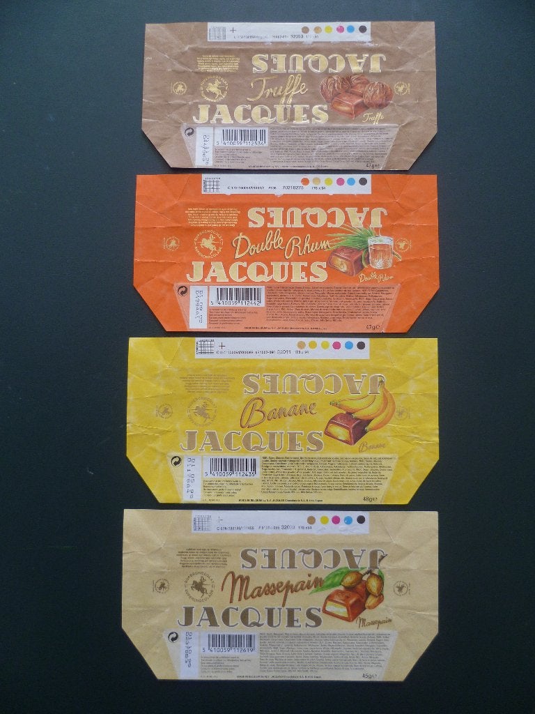 chocolade Jacques chocolat omslagen wikkels emballage '98 99, Collections, Enlèvement ou Envoi, Utilisé