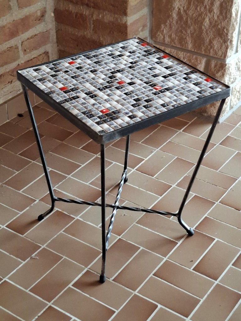 Vintage bijzettafeltje mozaïek, Ophalen