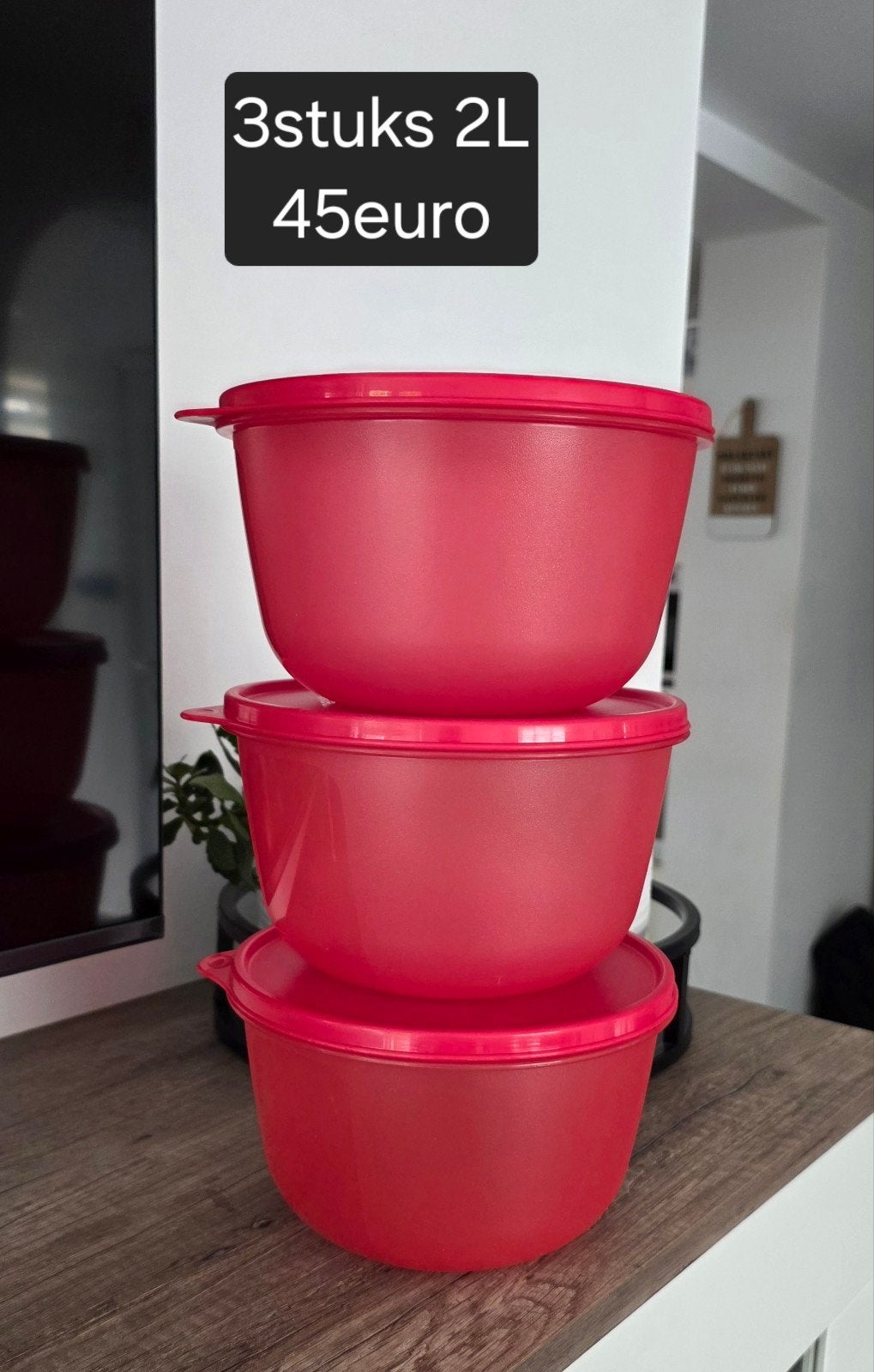 Tupperware bewaarpotjes 3stuks 45euro Nieuw, Enlèvement ou Envoi