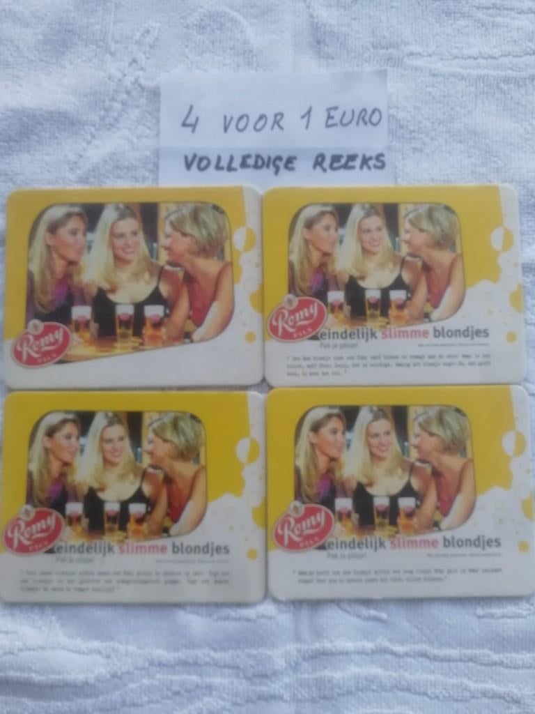 Volledige reeks bierviltjes Romy Pils, diverse teksten €1, Ophalen of Verzenden, Viltje(s)